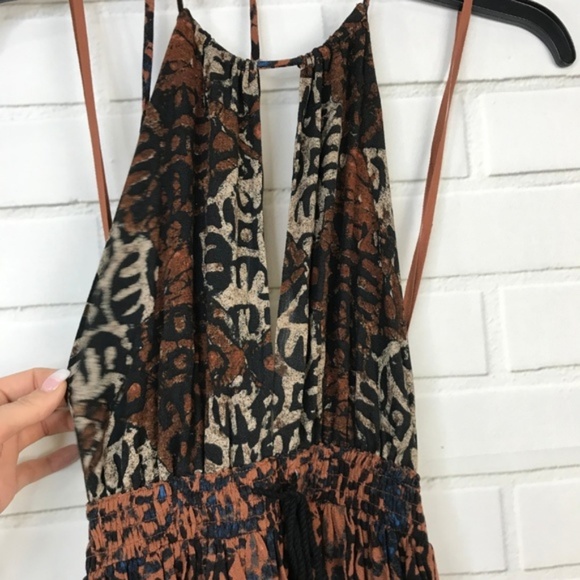 Free People Beach Day Mini Dress Open Back Halter - Picture 8 of 8